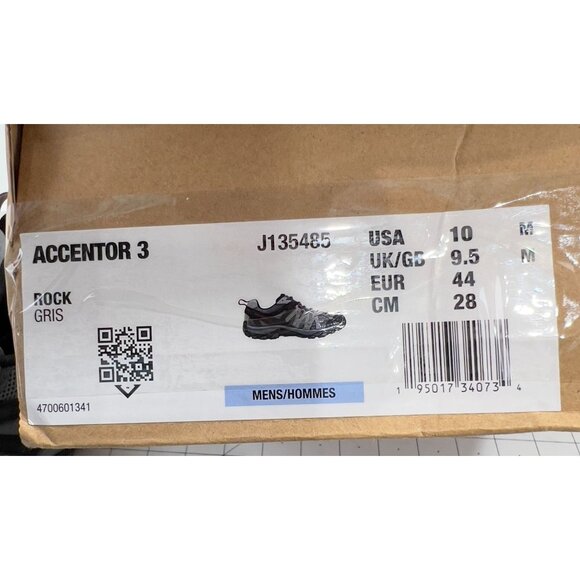 Merrell Accentor 3 Mens Hiking Shoes Size 10 Rock/Gray NEW - Picture 8 of 10